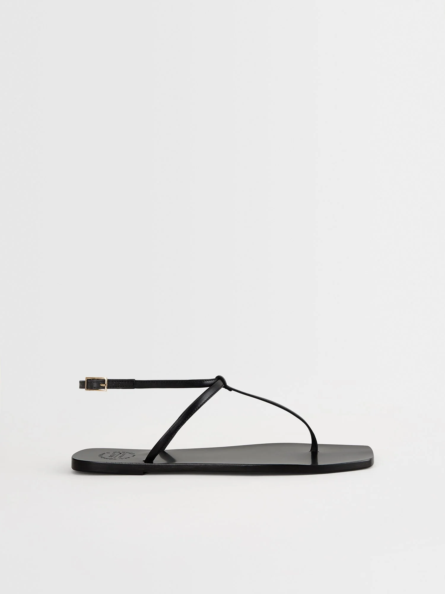 Alassio Black Nappa Flat sandals - 1