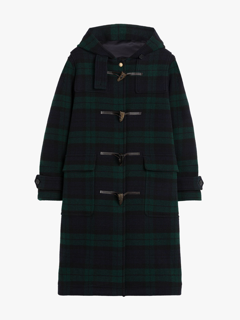 INVERALLAN BLACK WATCH WOOL DUFFLE COAT 1