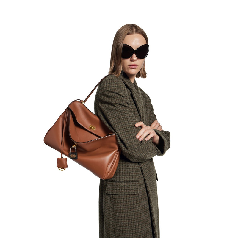 BALENCIAGA Women's Rodeo Handbag Medium in New Tan outlook