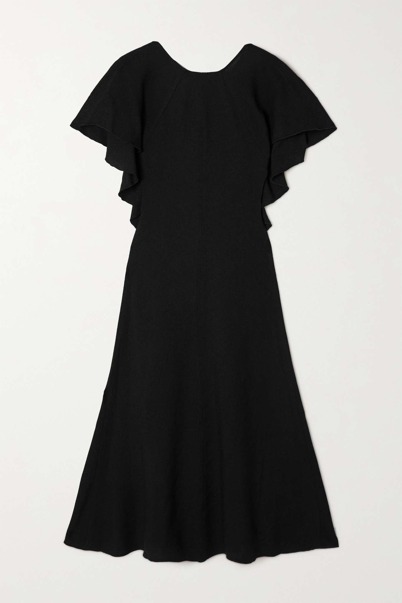 Open-back crepe midi dress - 1