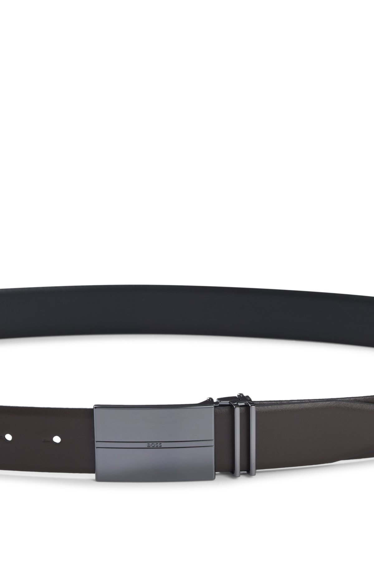 REVERSIBLE ITALIAN-LEATHER BELT WITH INTERCHANGEABLE BUCKLES - 4