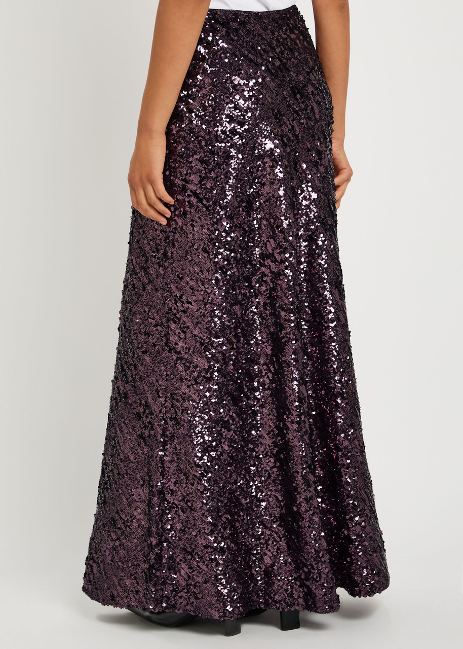 Rabanne Sequin-embellished Chiffon Maxi Skirt - 3