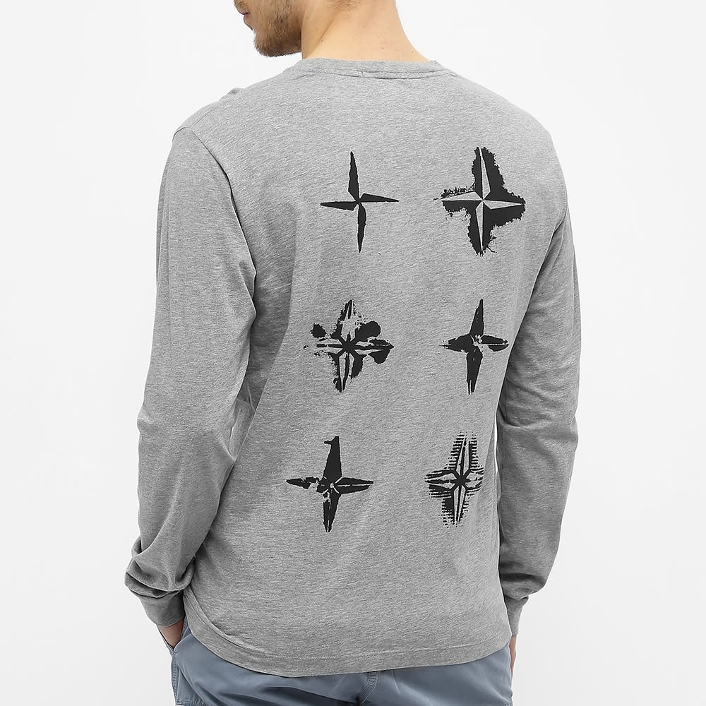 Stone Island Long Sleeve Stencil Three Print Tee - 5