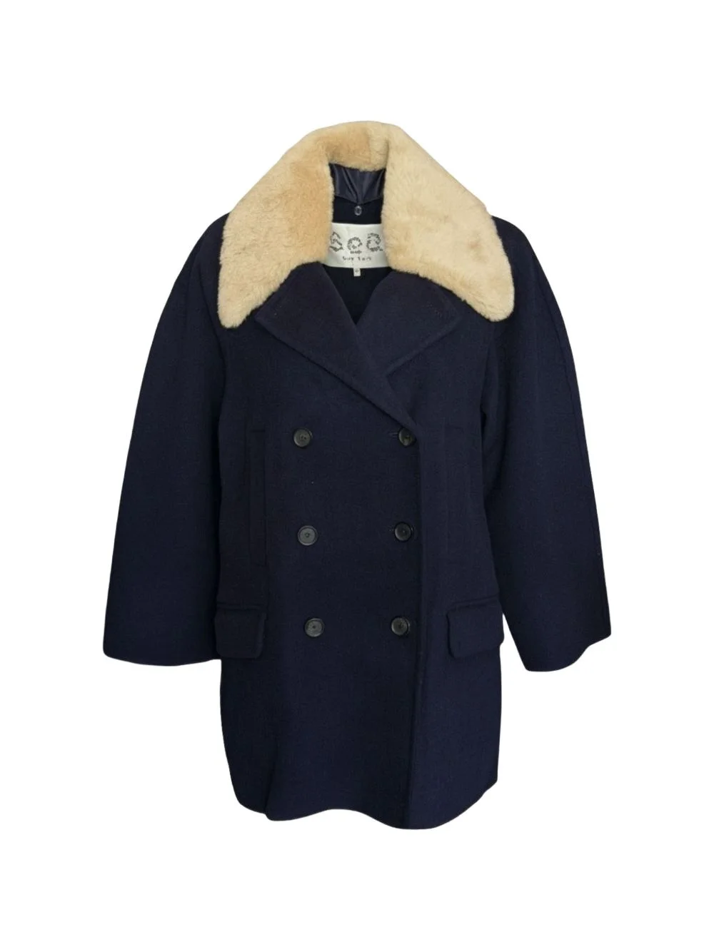 double-breasted coat - 1