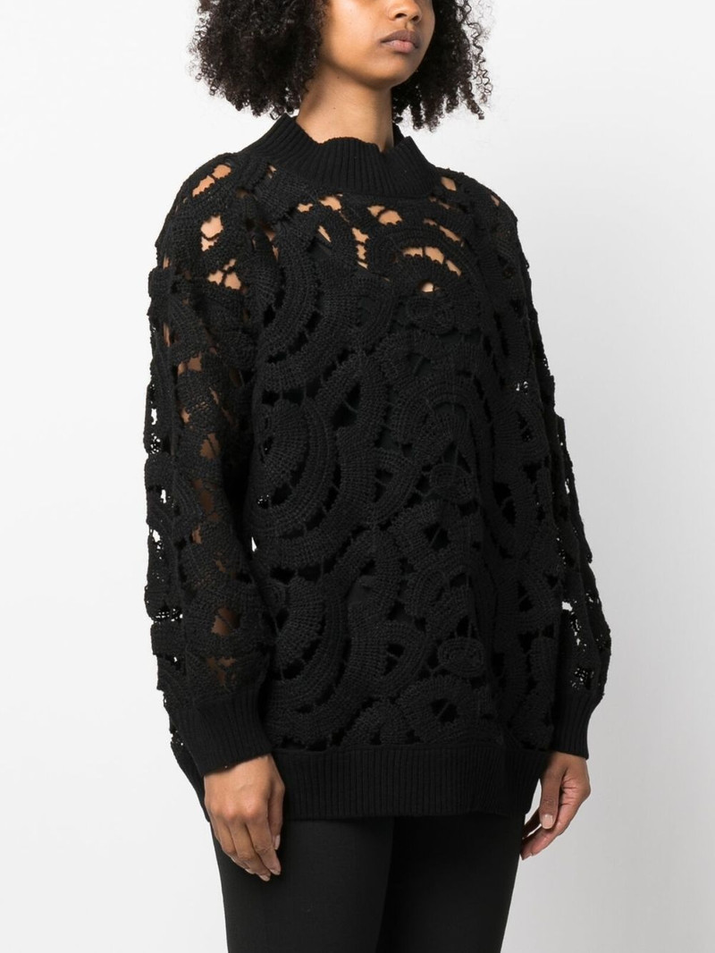 open-knit mock-neck jumper 3