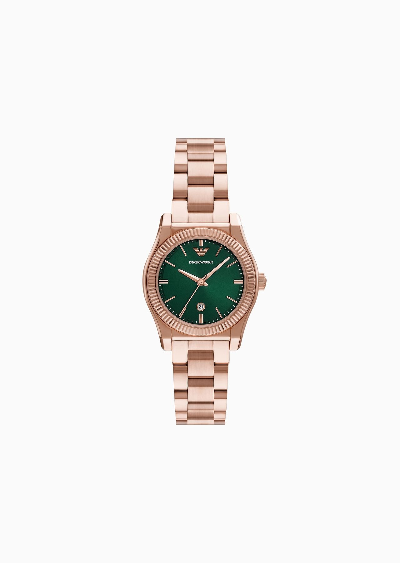 Three-Hand Date Rose Gold-Tone Stainless Steel Watch - 1