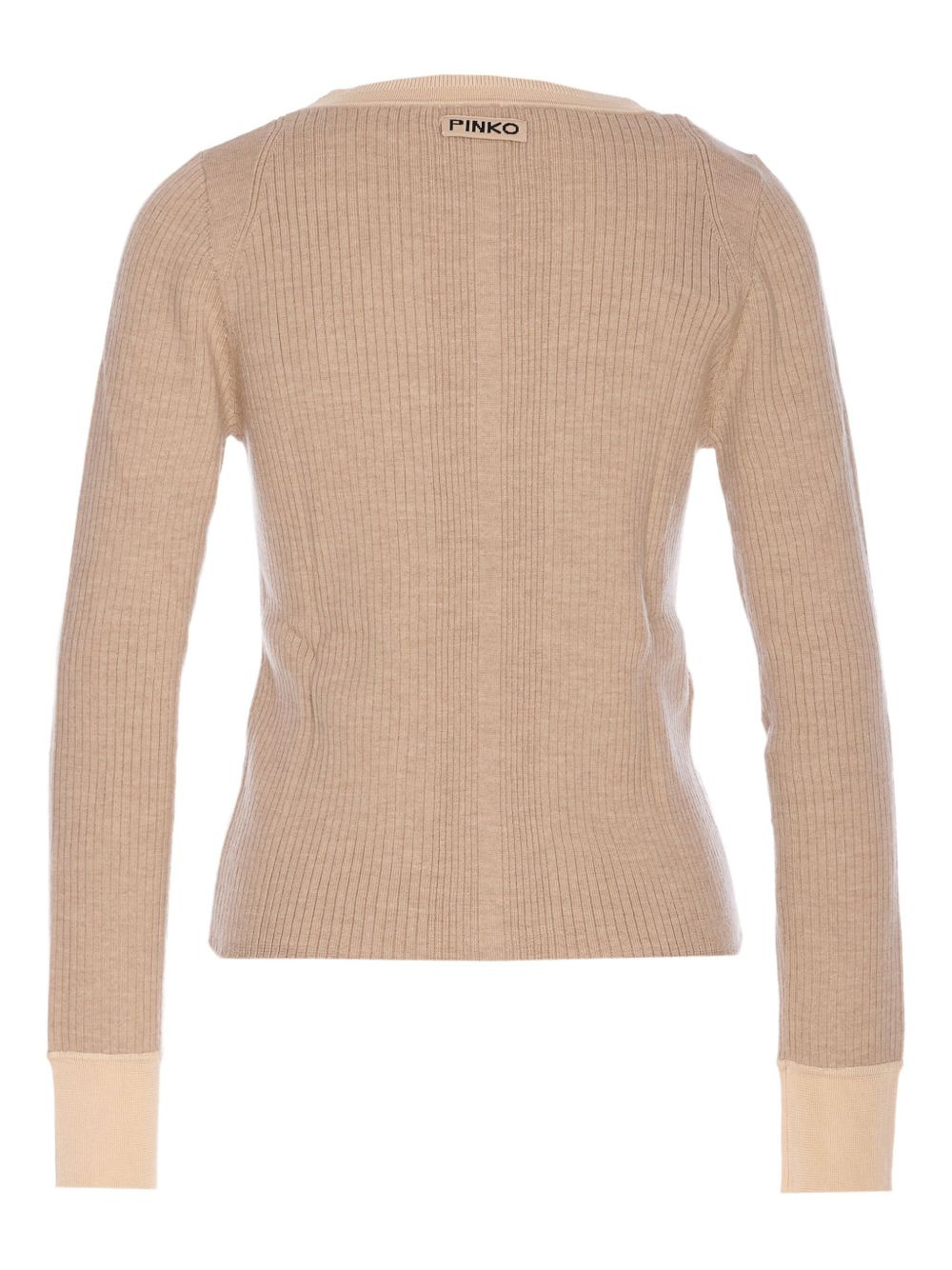 ribbed V-neck cardigan - 2