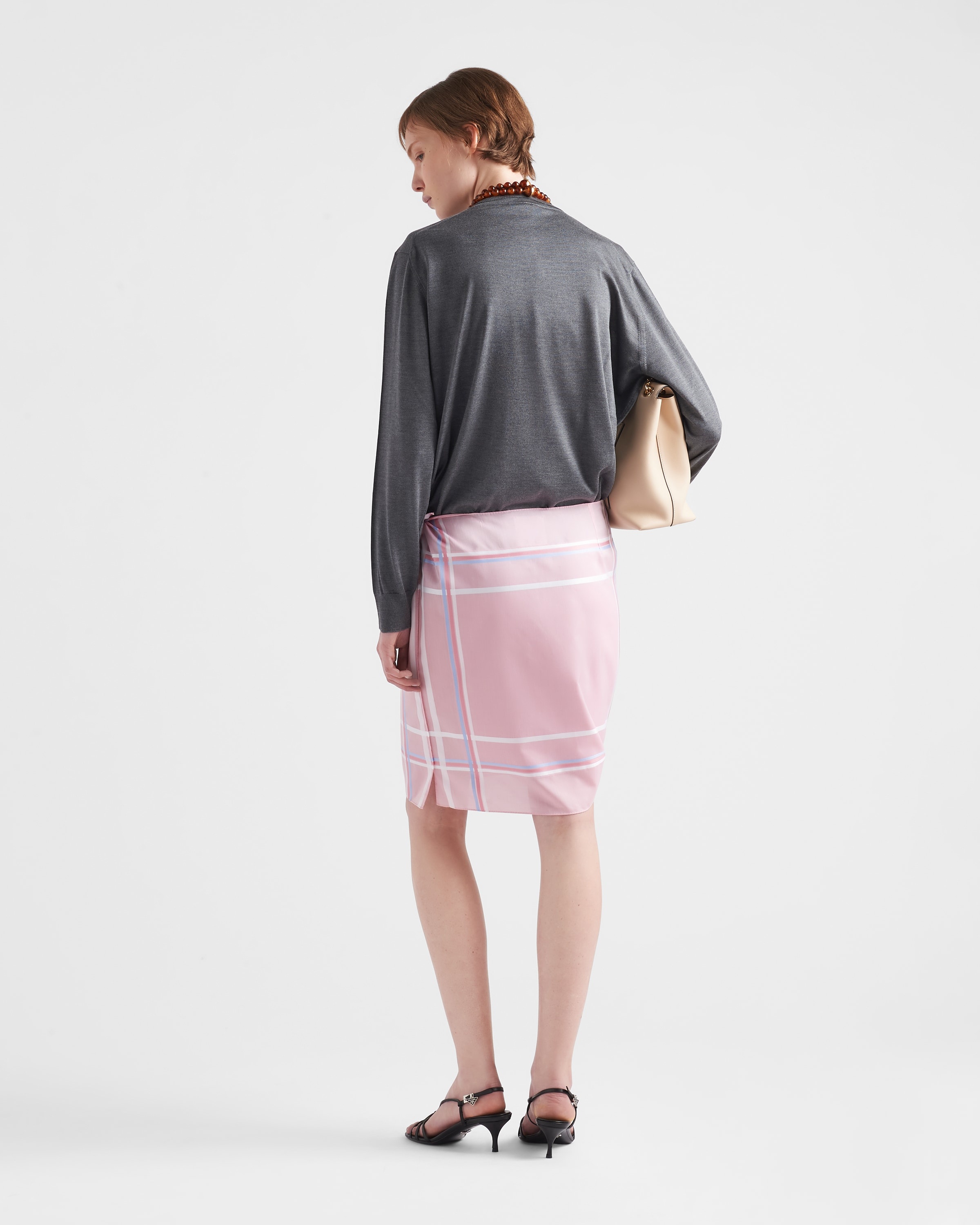 Prada Prada Woman Pink Cotton Skirt | luosophy | REVERSIBLE