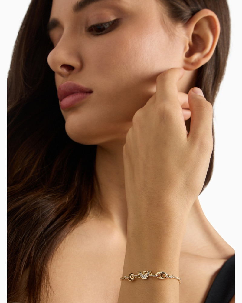 GOLD-TONE BRASS STATION BRACELET 4