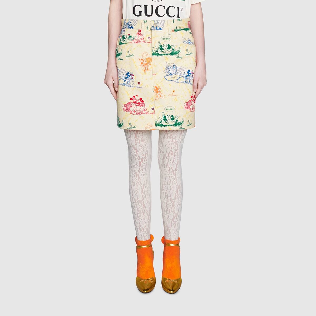 Disney x Gucci cotton drill skirt - 3