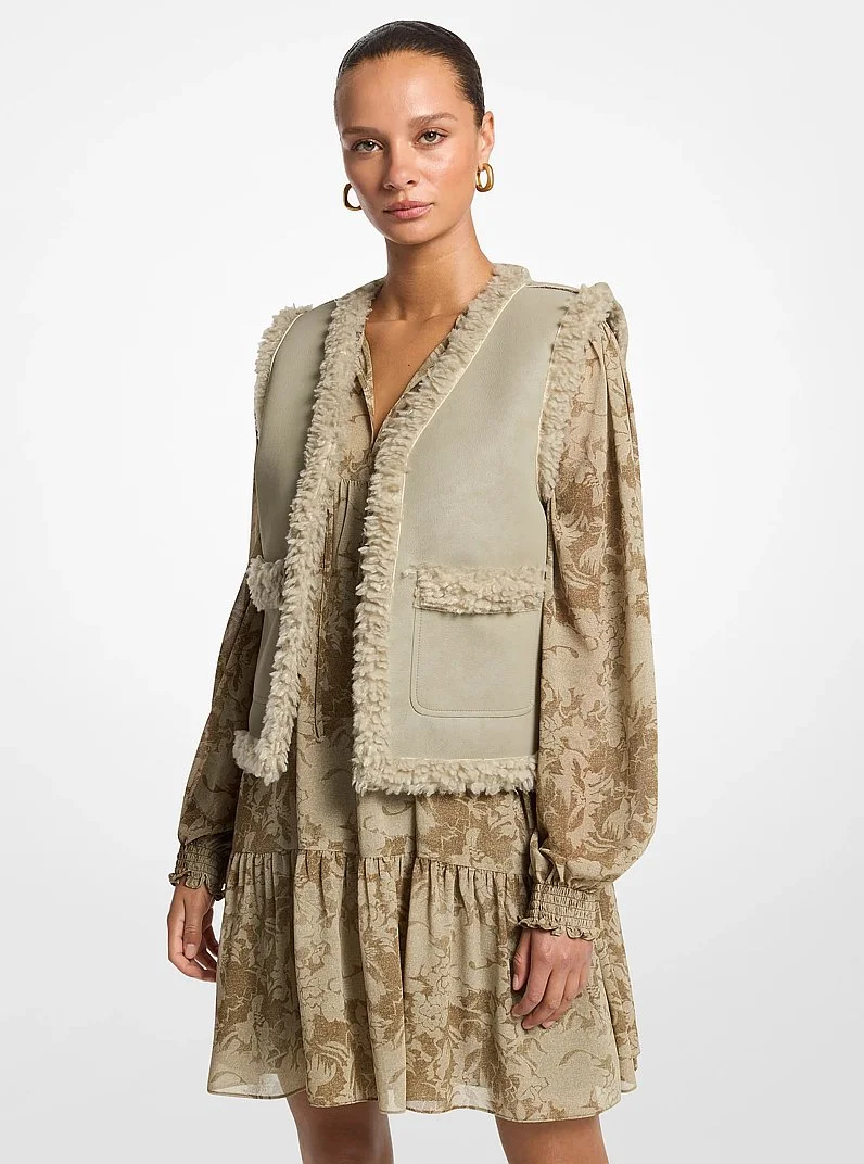 Faux Shearling Vest - 1