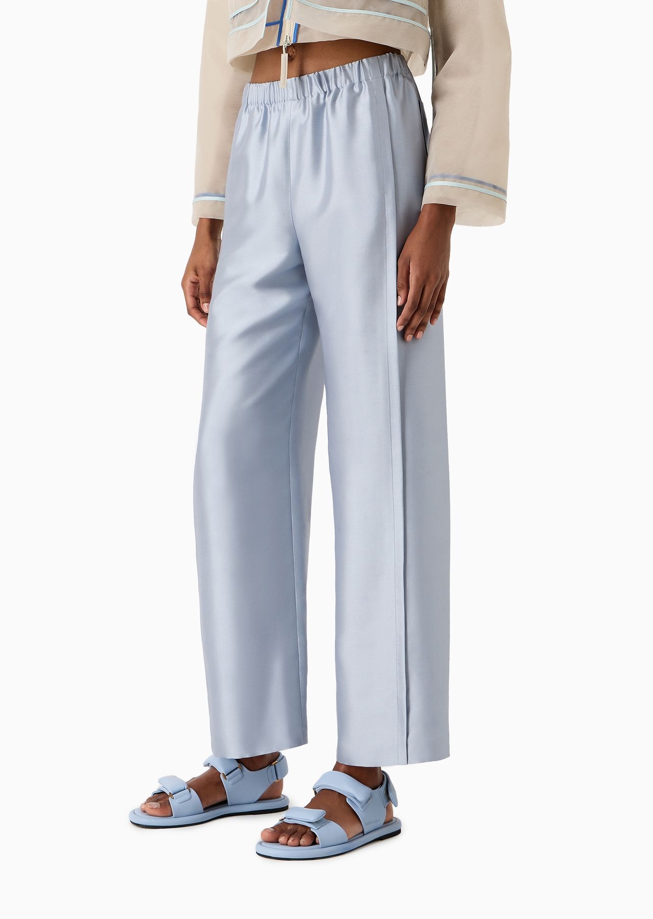 Wide-cut, silk-shantung trousers - 2