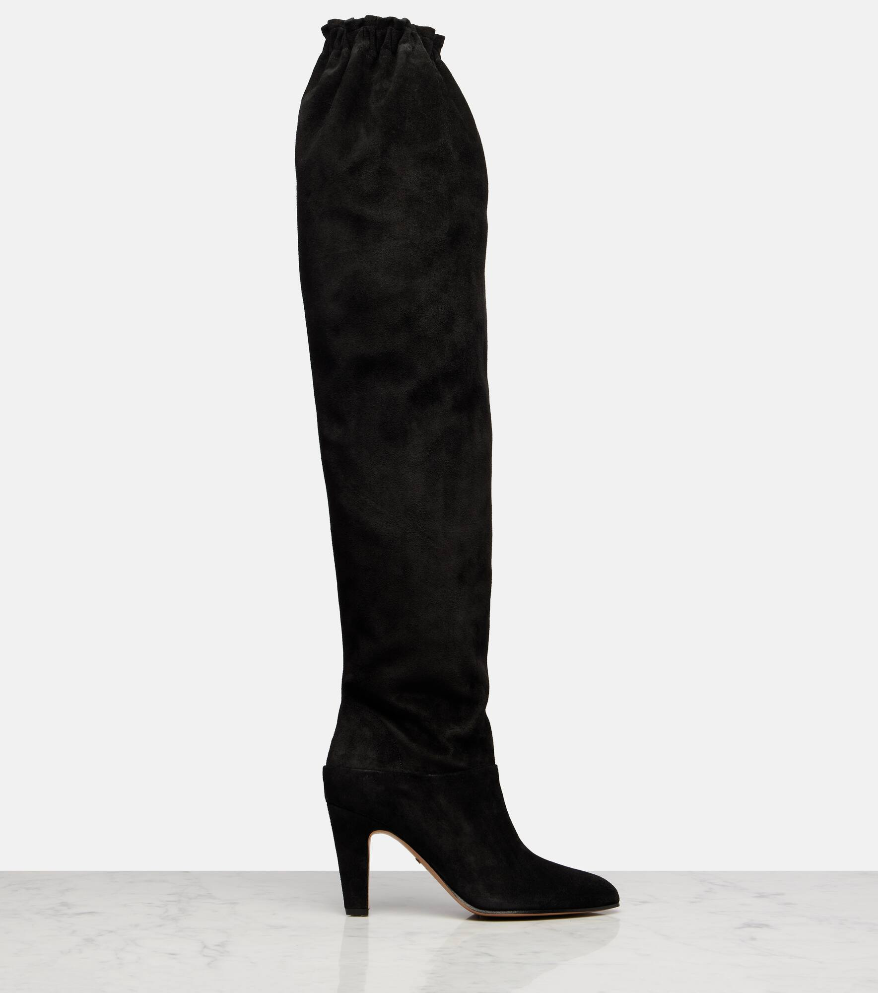 Suede over-the-knee boots - 4