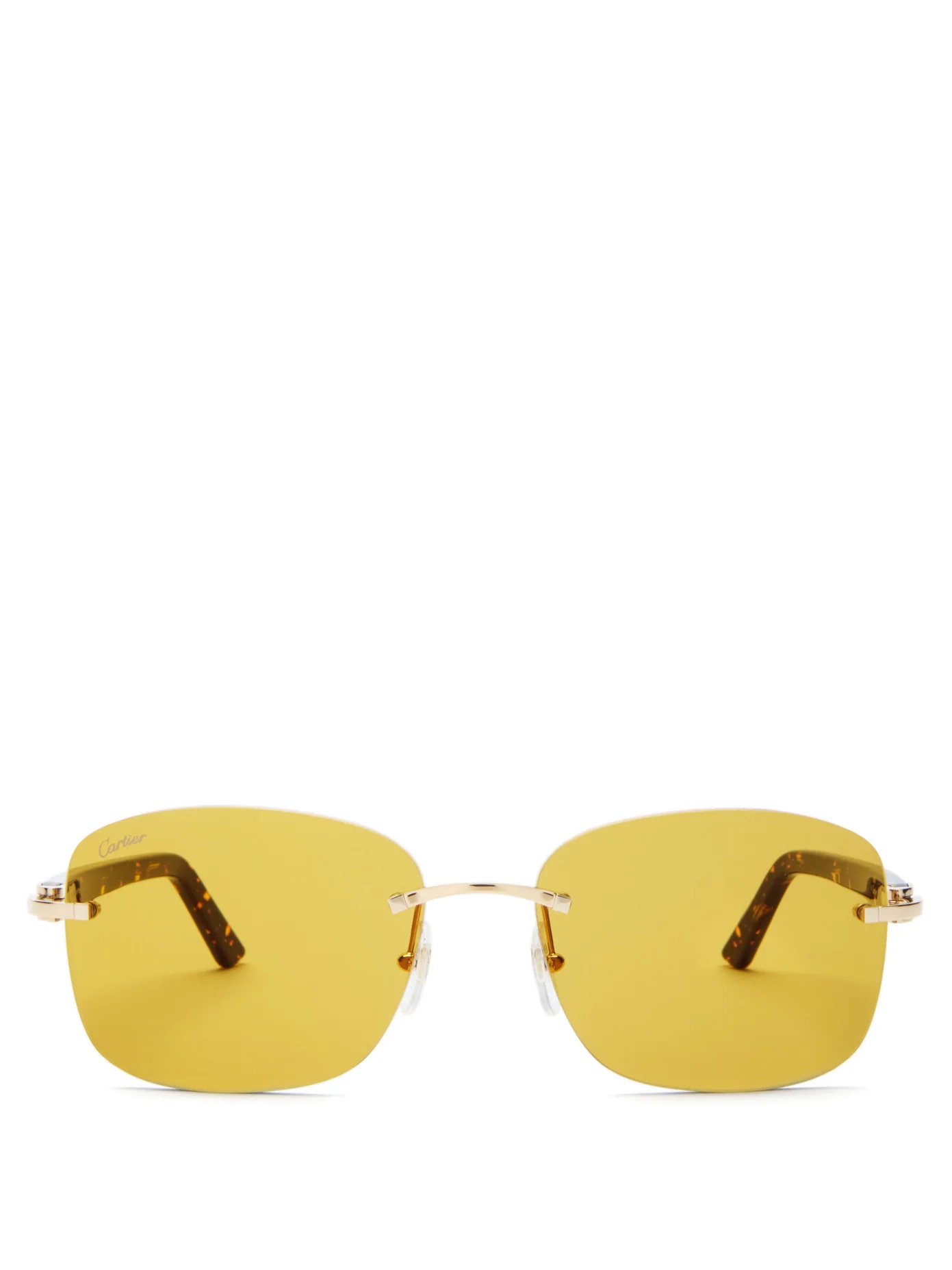 C Décor rimless square acetate sunglasses - 1