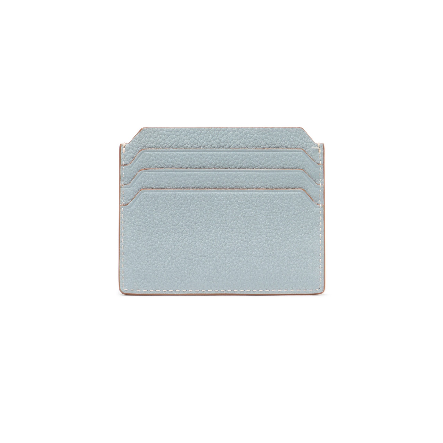 Light blue tumbled leather credit card holder - 3