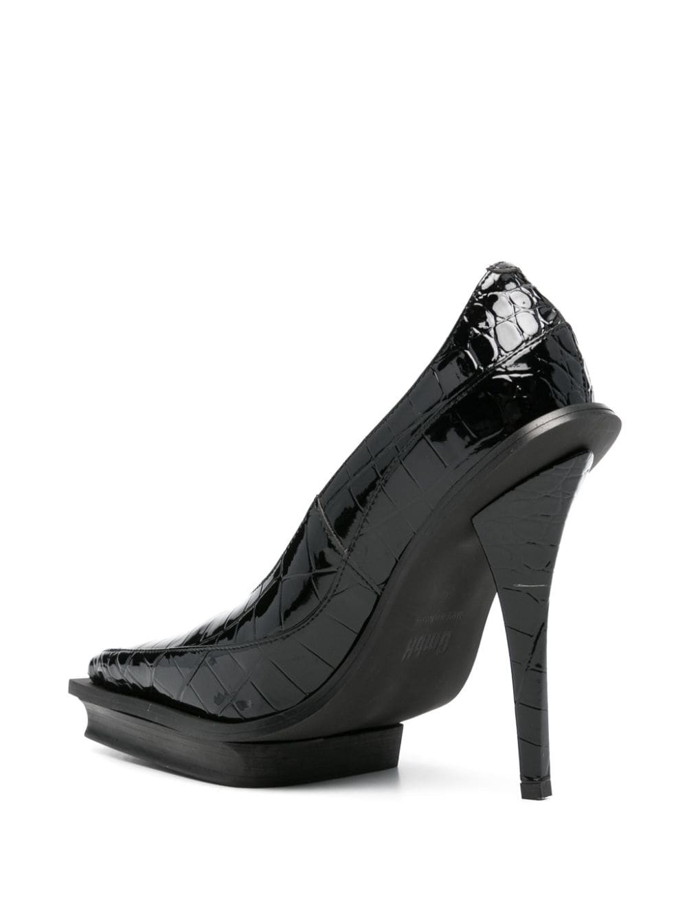 Asena 140mm croc-embossed pumps - 3