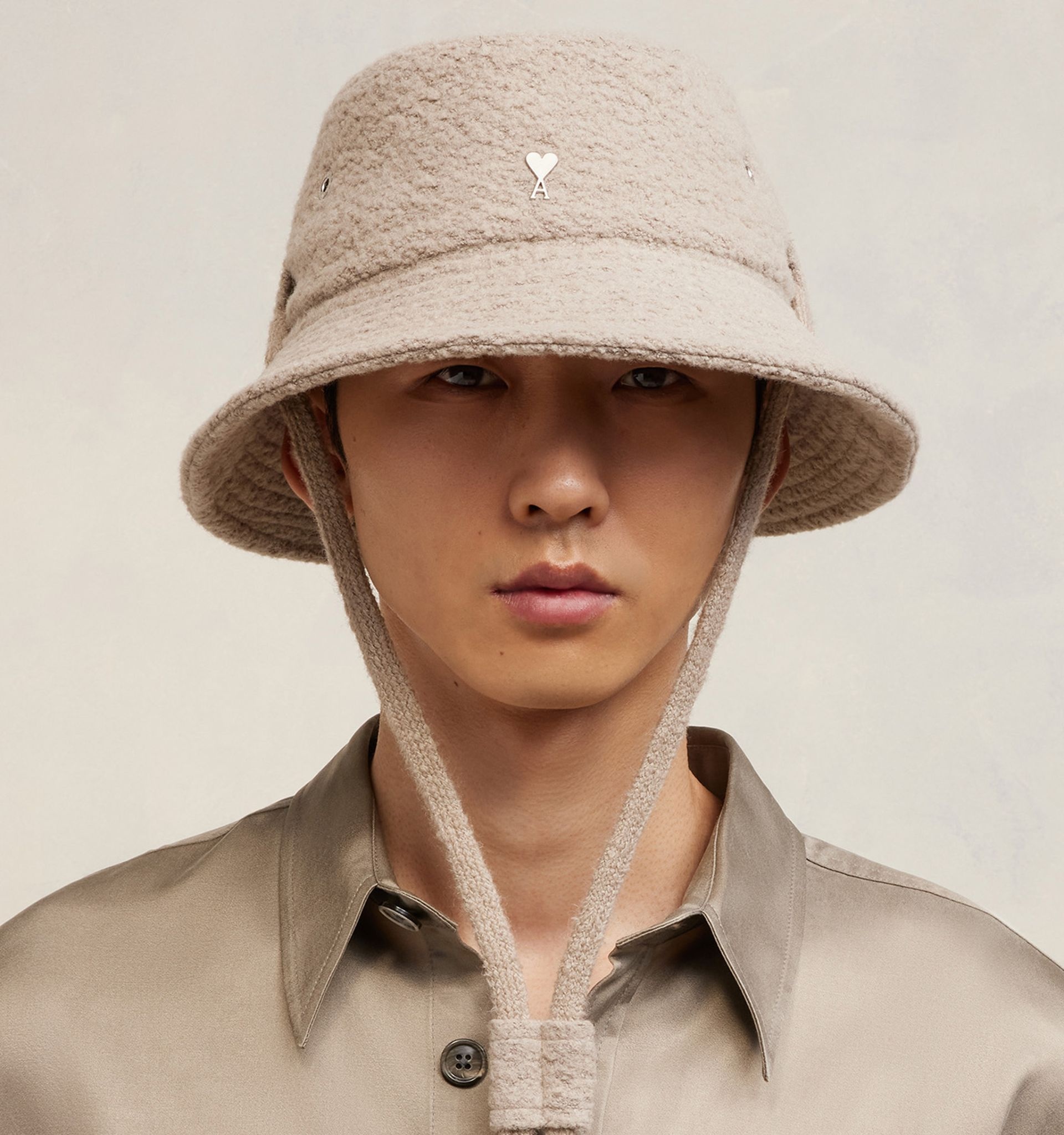 AMI Paris Ami De Coeur Bucket Hat With String | REVERSIBLE