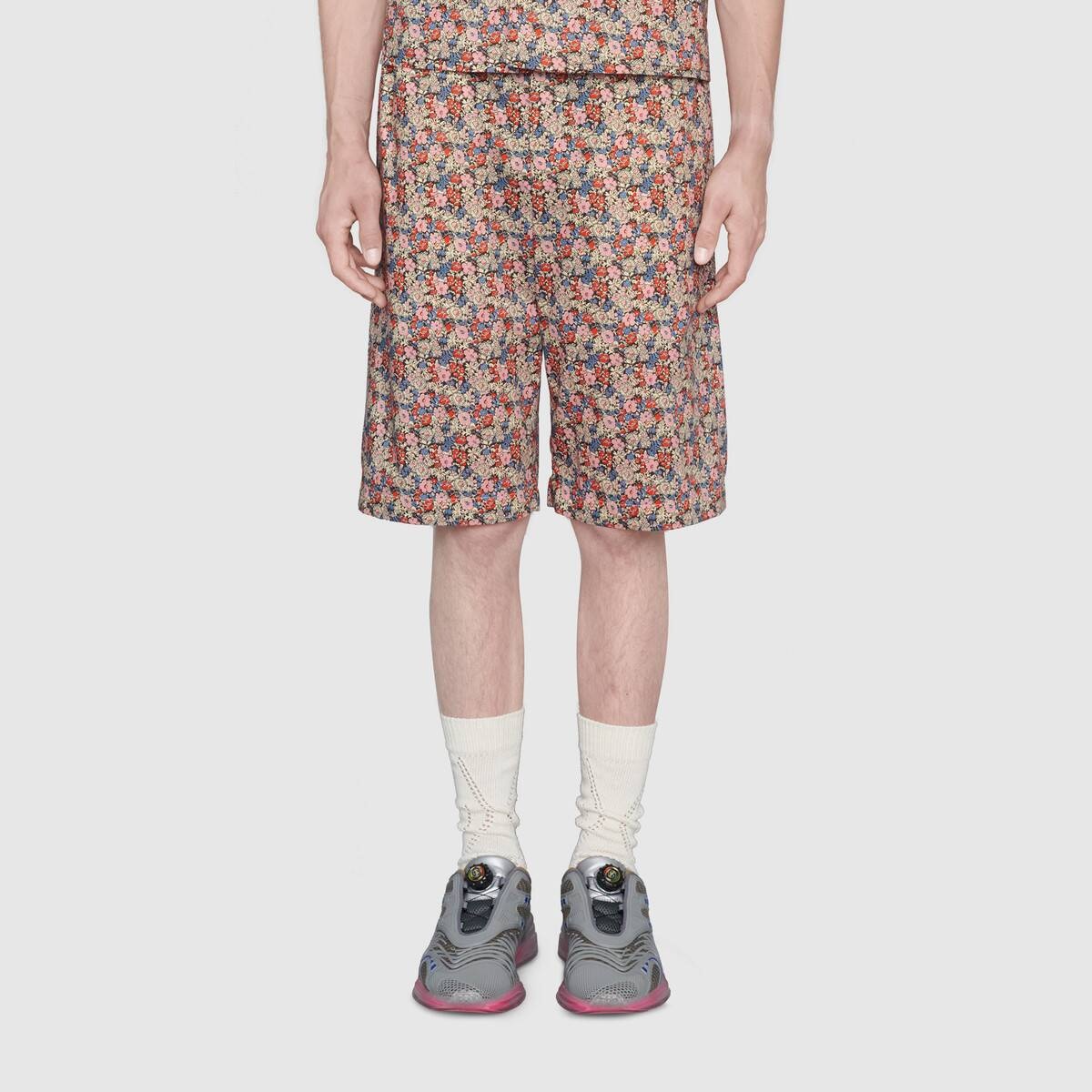 Gucci Liberty floral cotton shorts - 3