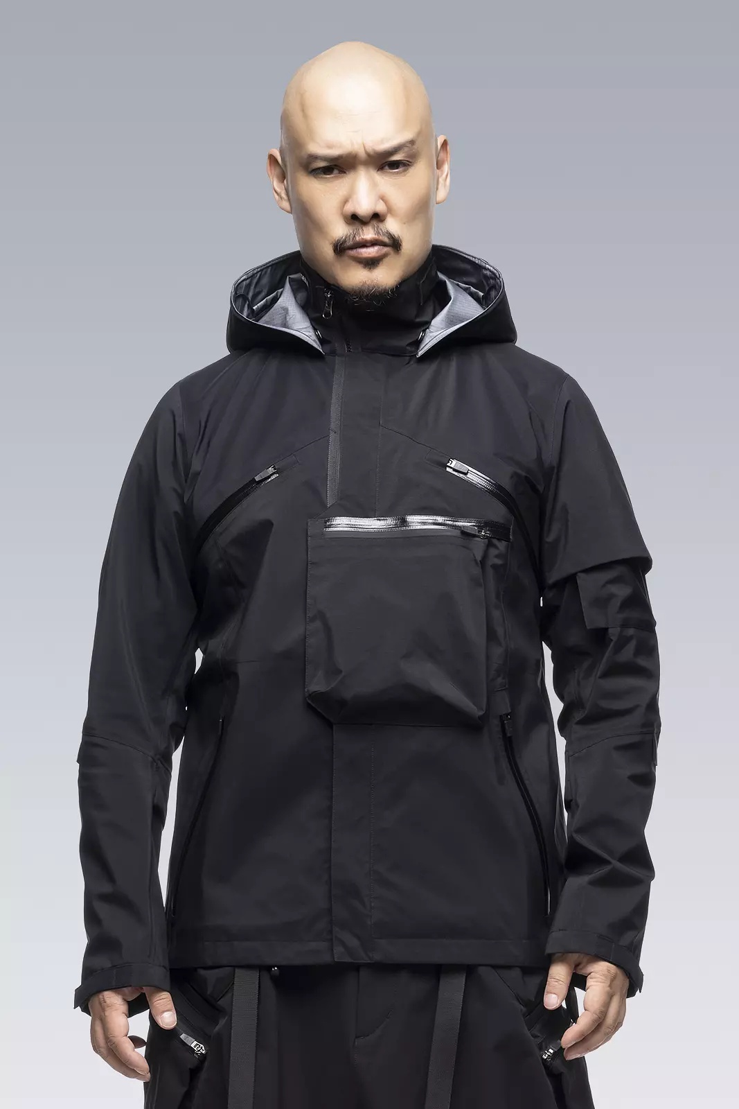J1A-GTKR-BKS KR EX 3L Gore-Tex® Pro Interops Jacket Black with size 5 WR zippers in gloss black - 1