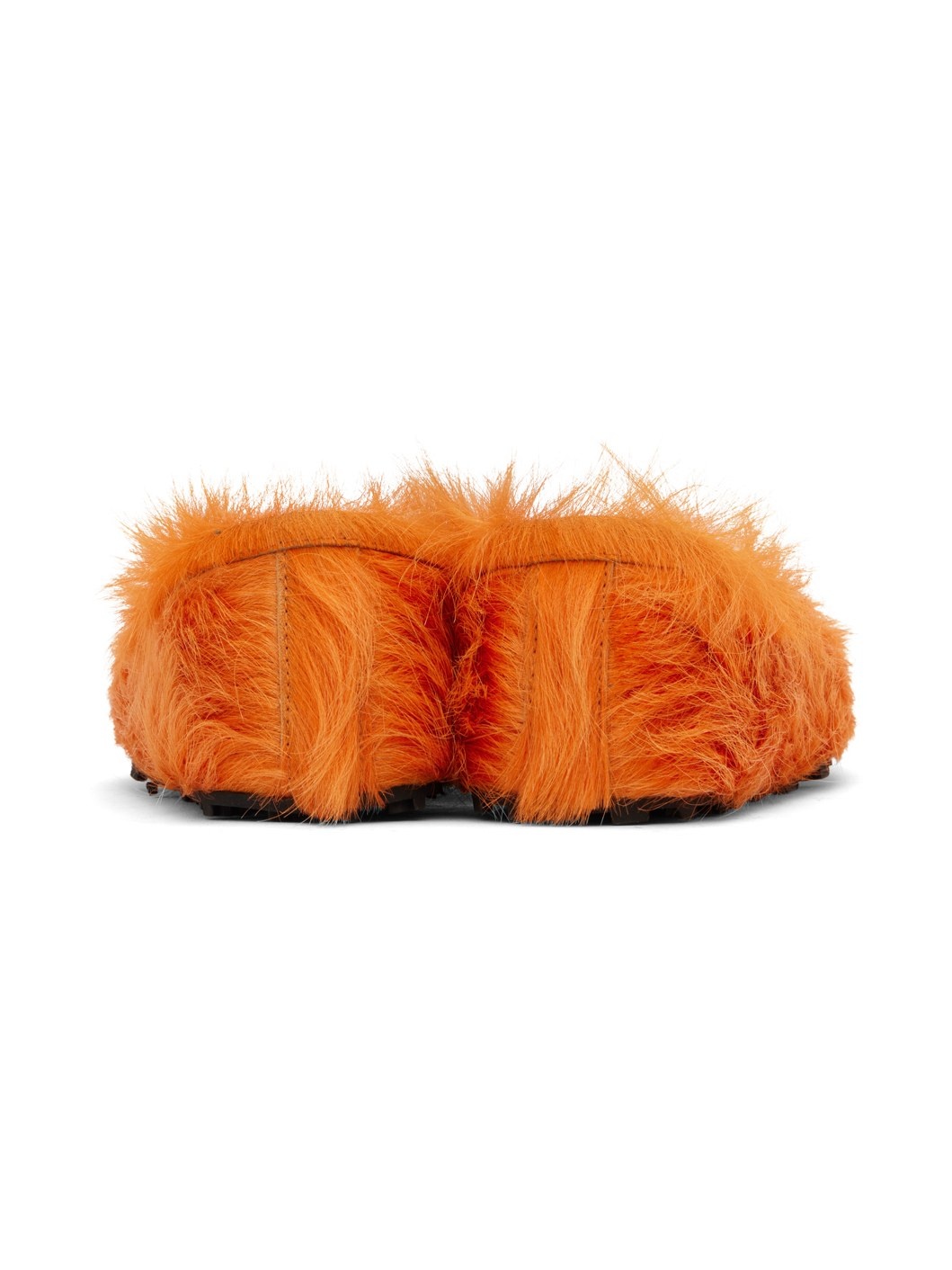 Orange Calf-Hair Moc Loafers - 2