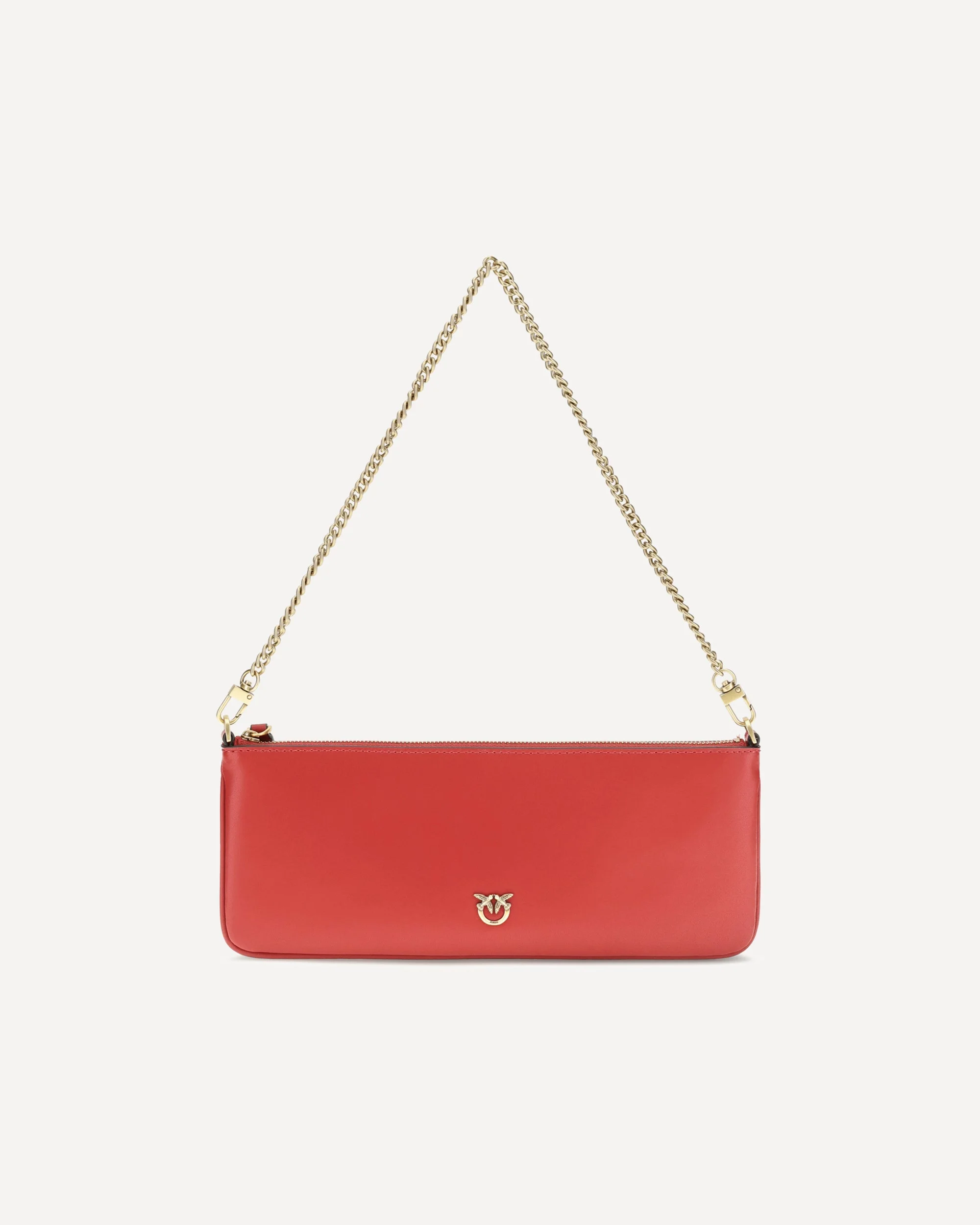 Horizontal Flat leather Shoulder Bag - 1