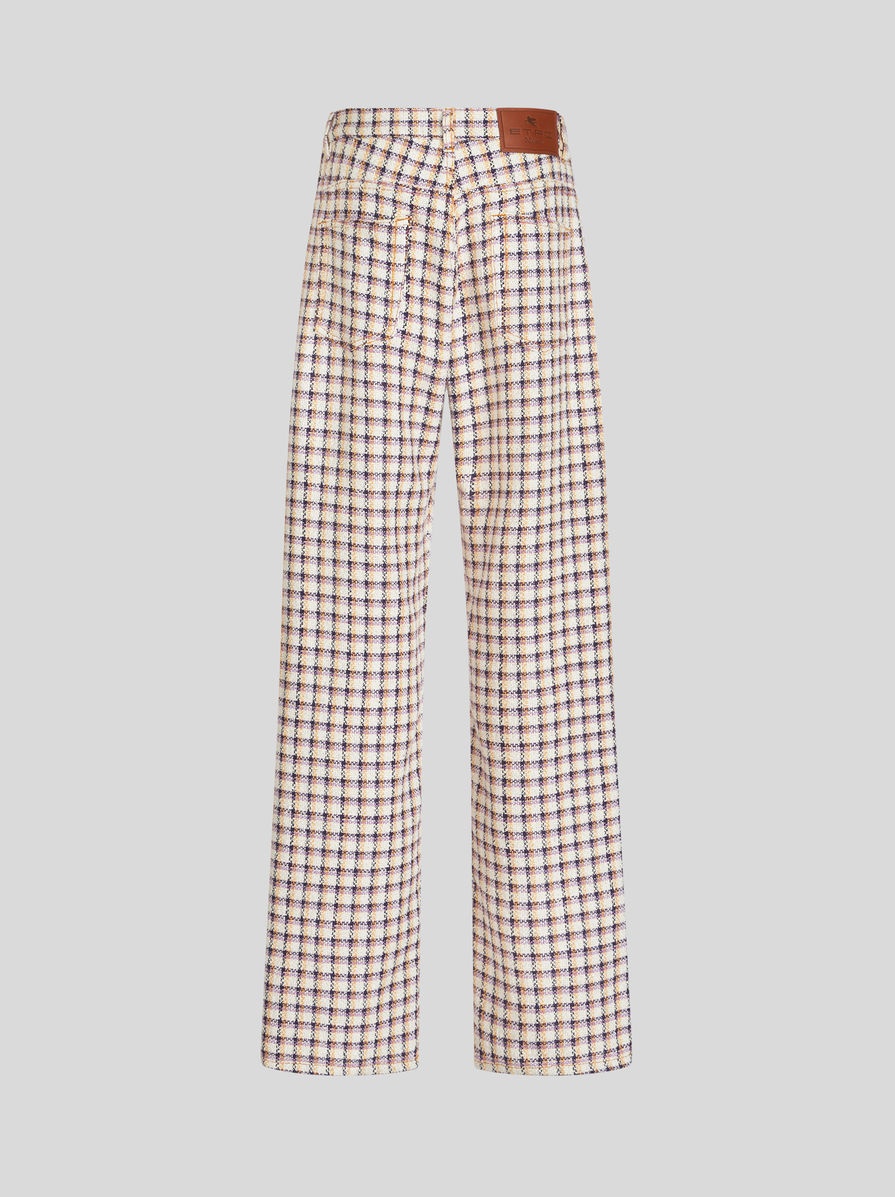 CHECK JACQUARD TROUSERS - 6