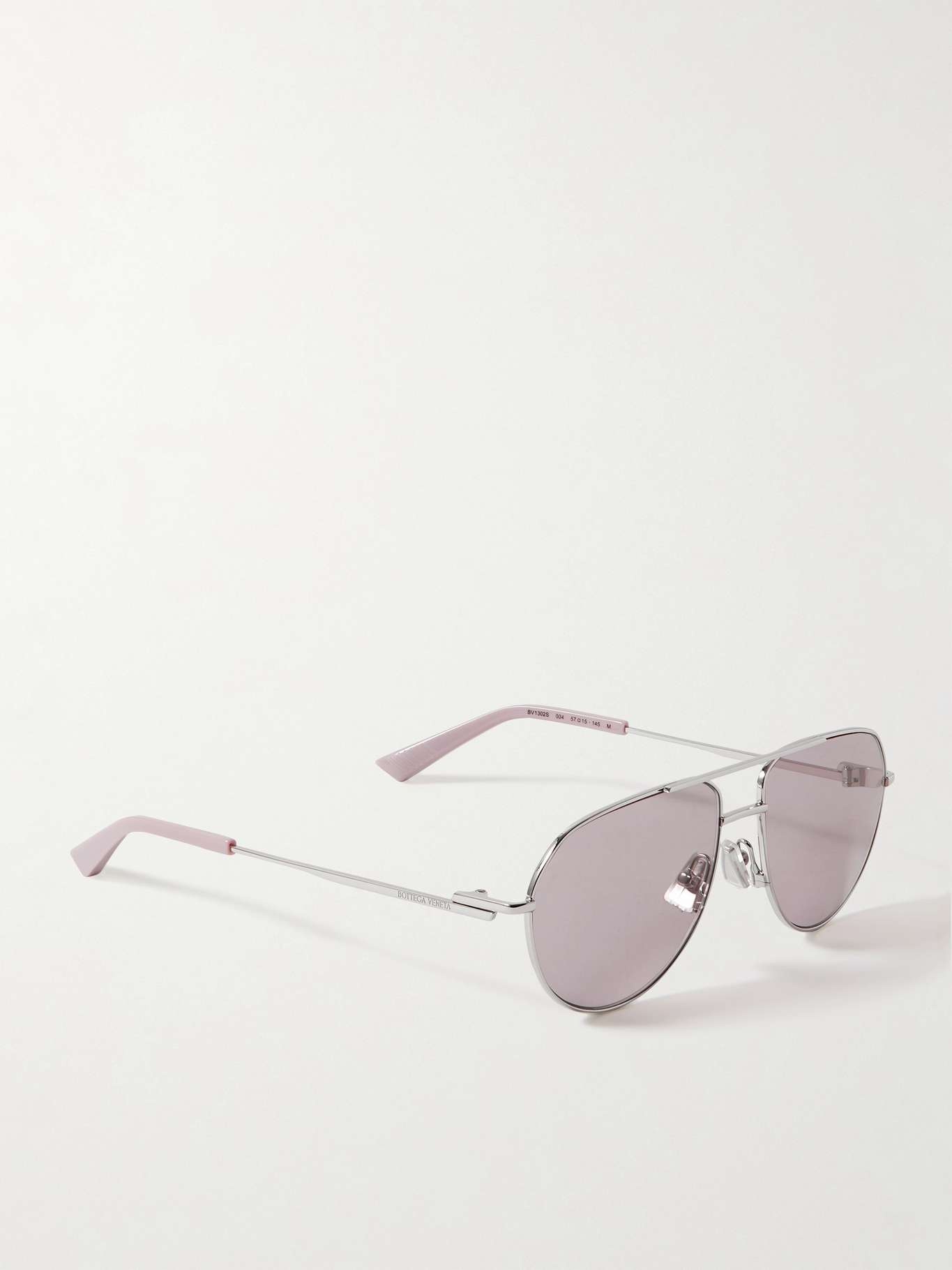 Aviator-style silver-tone sunglasses - 3