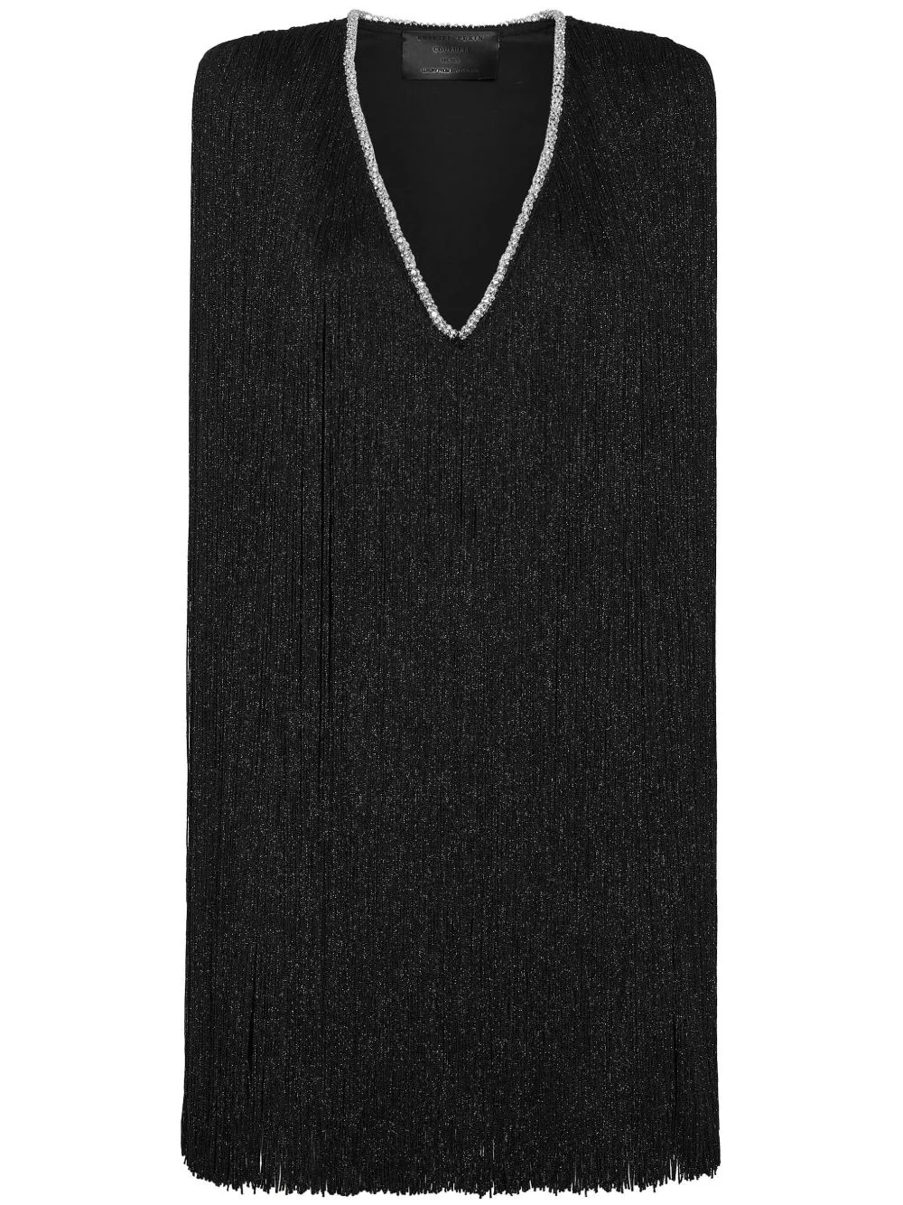 fringed lurex minidress - 1
