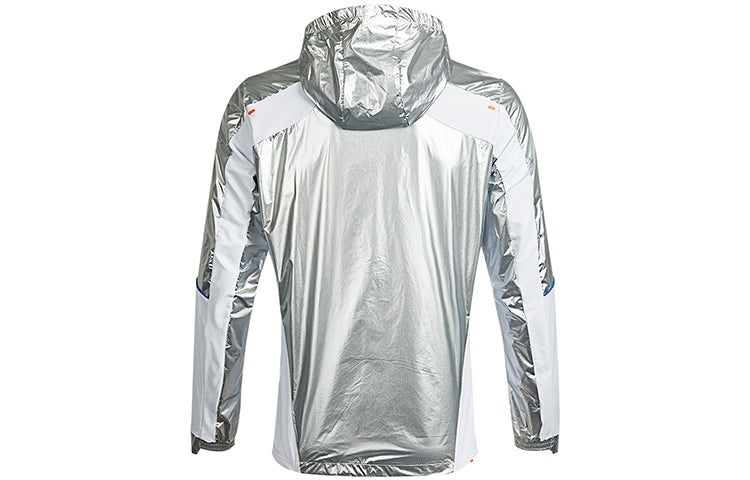 adidas Space Jkt M Casual Running Sports Hooded Jacket Silver GK8816 - 2