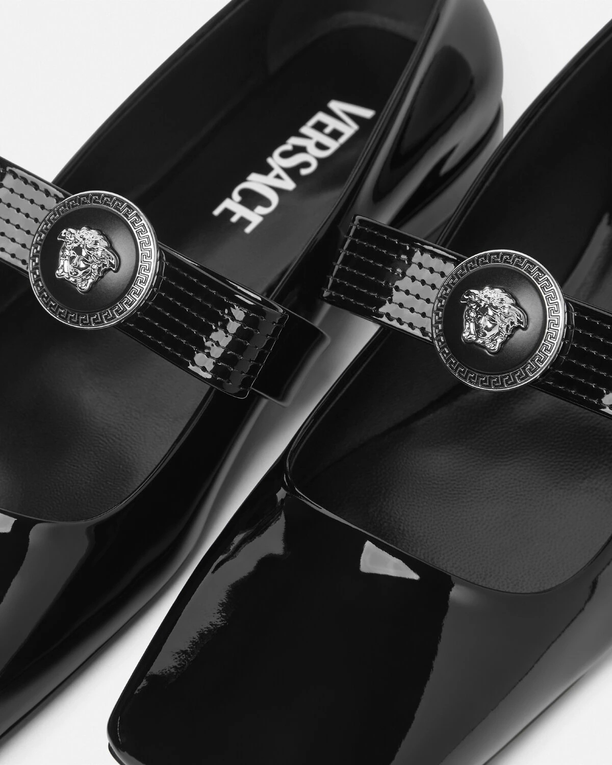 Gianni Ribbon Patent Ballerinas - 5