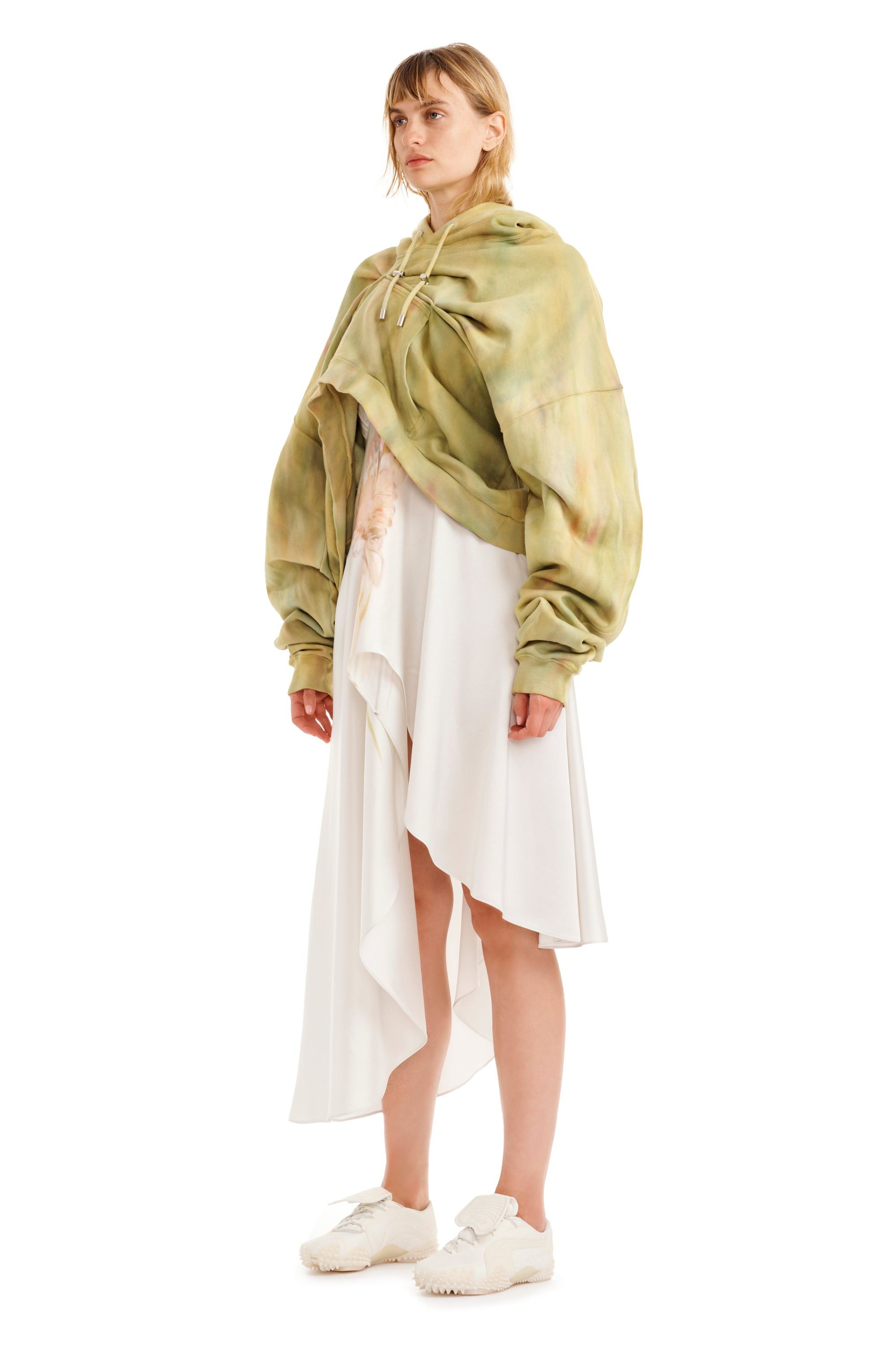 SEA MOSS DRAPED HOODIE - 3