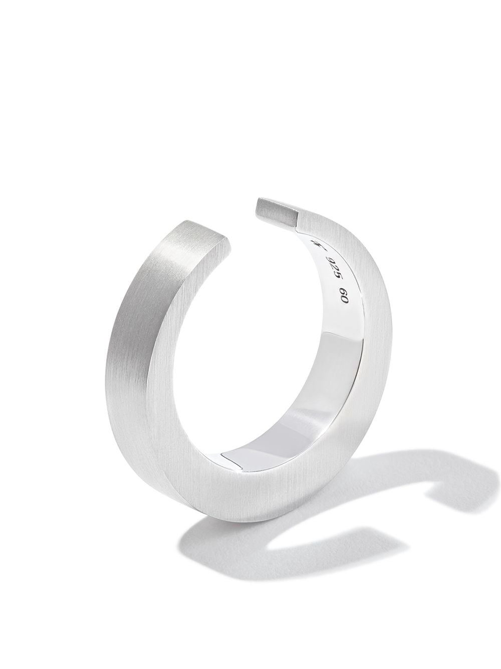 open-front sterling silver ring - 3