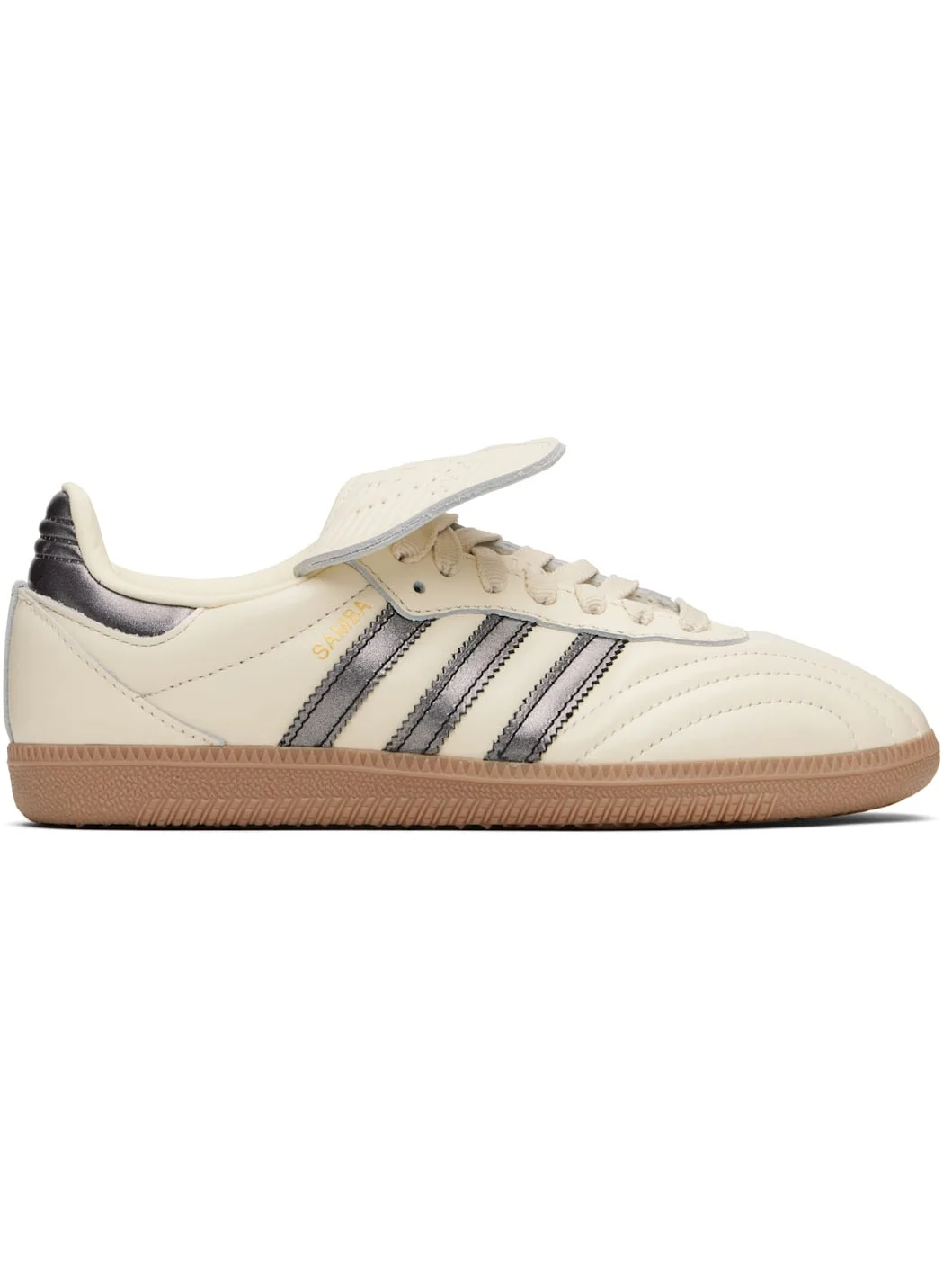 Off-White & Gunmetal Samba LT Sneakers - 1