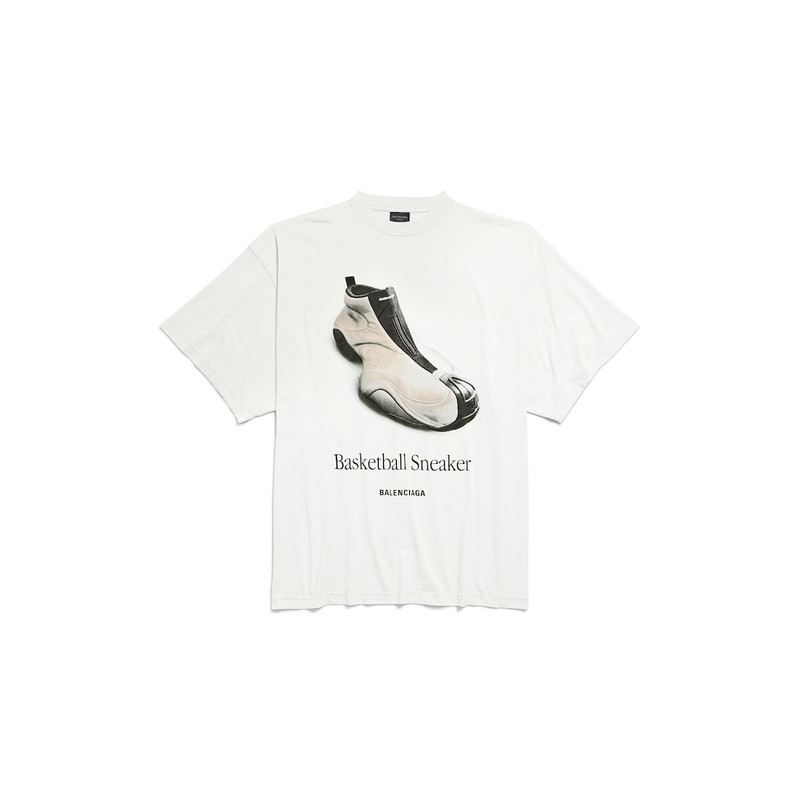 Men's Basketball Sneaker T-shirt Oversized in Dirty White 1