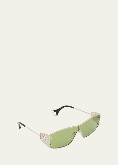 PUCCI Metal & Acetate Shield Sunglasses outlook