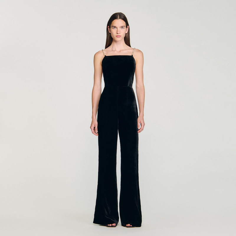 VELVET JUMPSUIT WITH REMOVABLE STRAPS 3