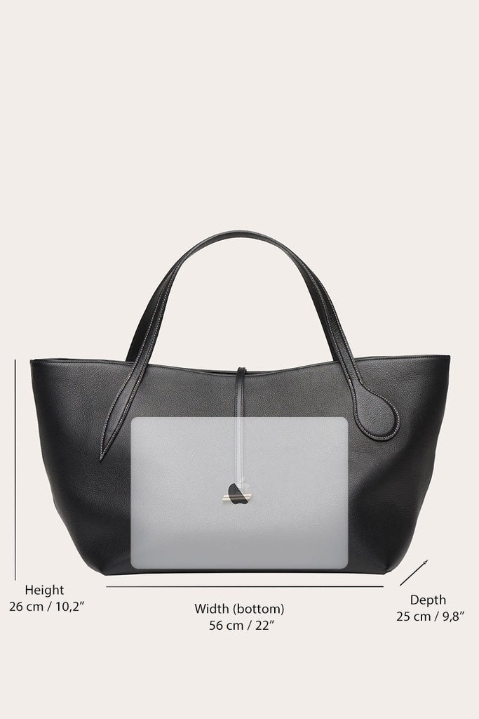 ZIP PENNE TOTE DARK BROWN SUEDE - 5