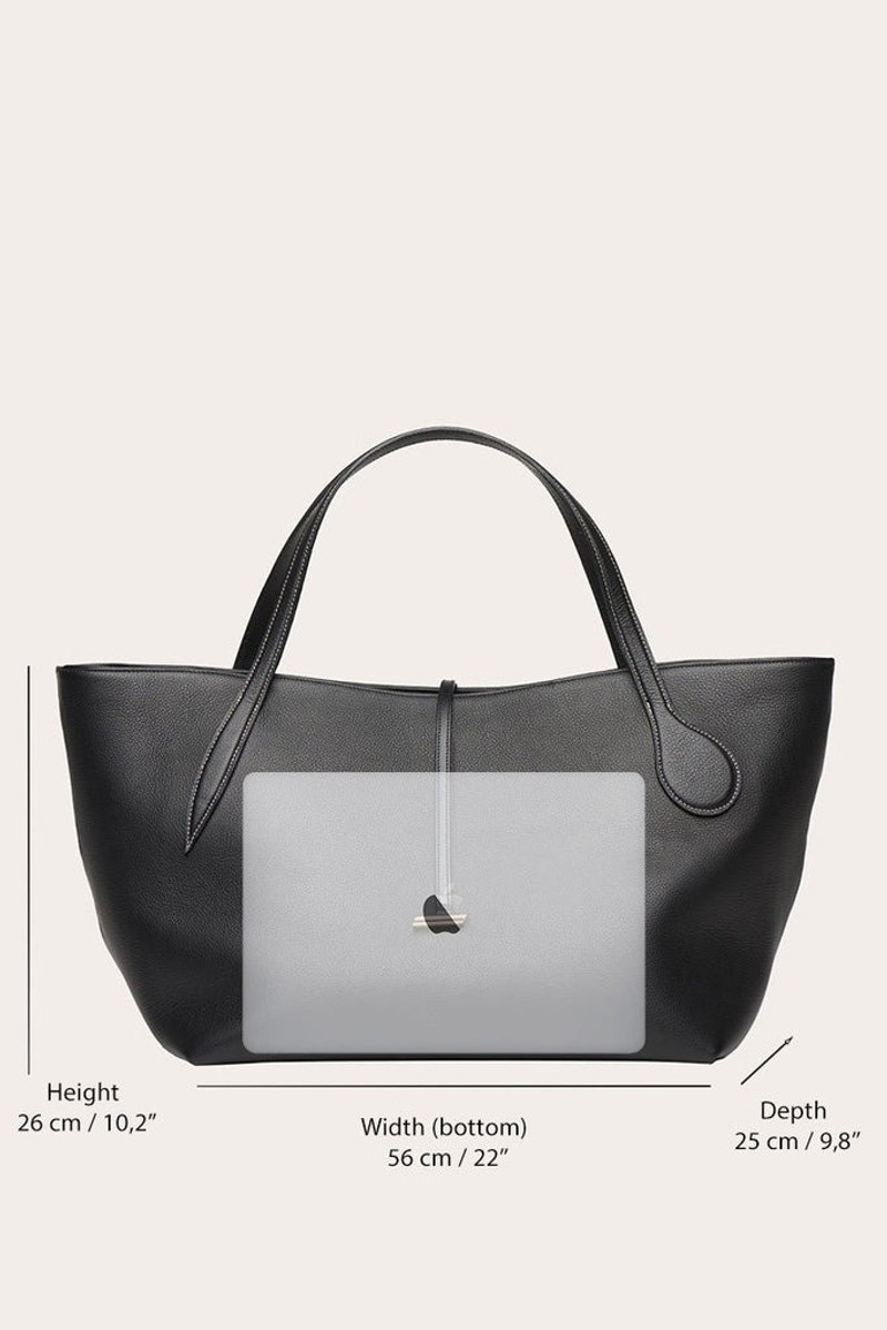 ZIP PENNE TOTE DARK BROWN 4