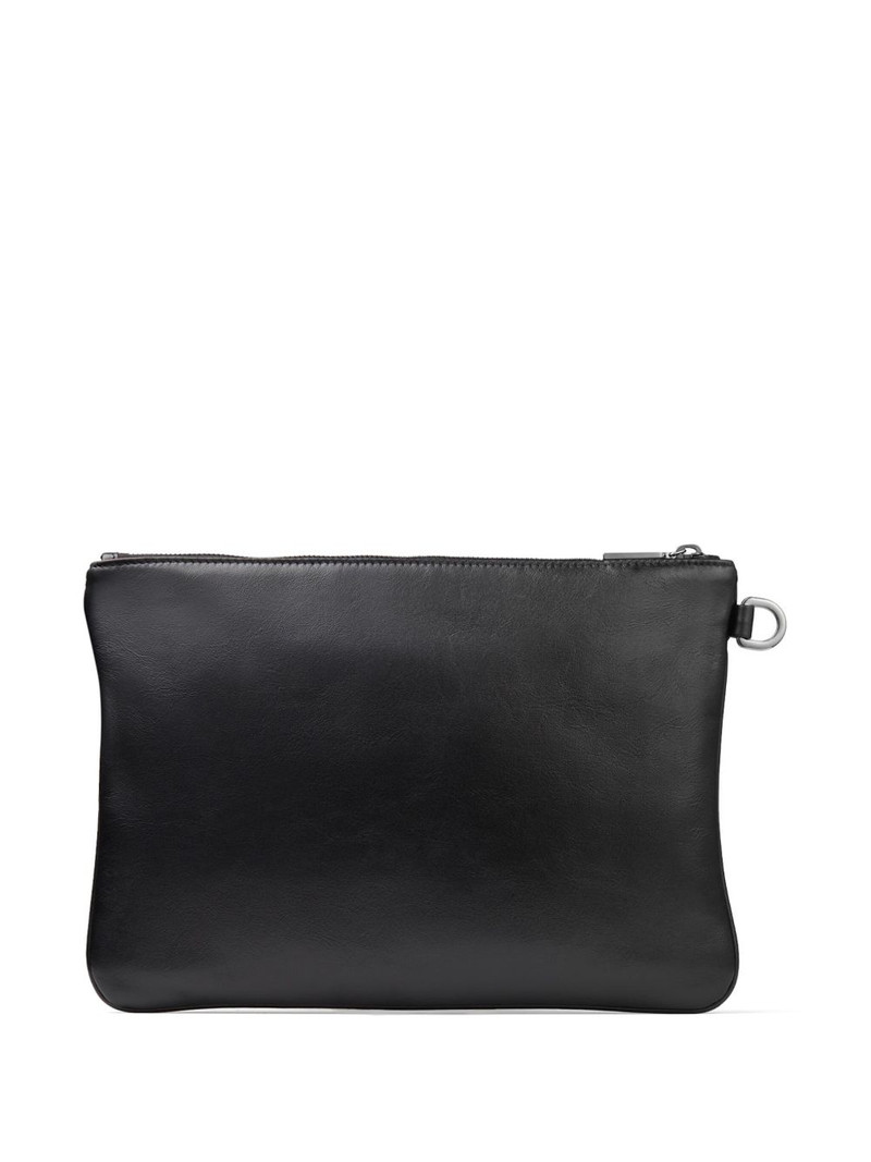 JIMMY CHOO Derek leather clutch bag outlook