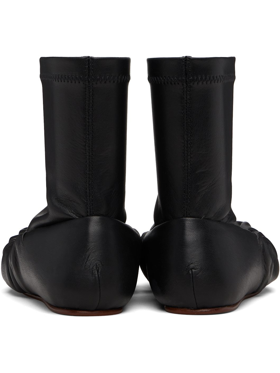 Black Ballerina Mid Boots - 2