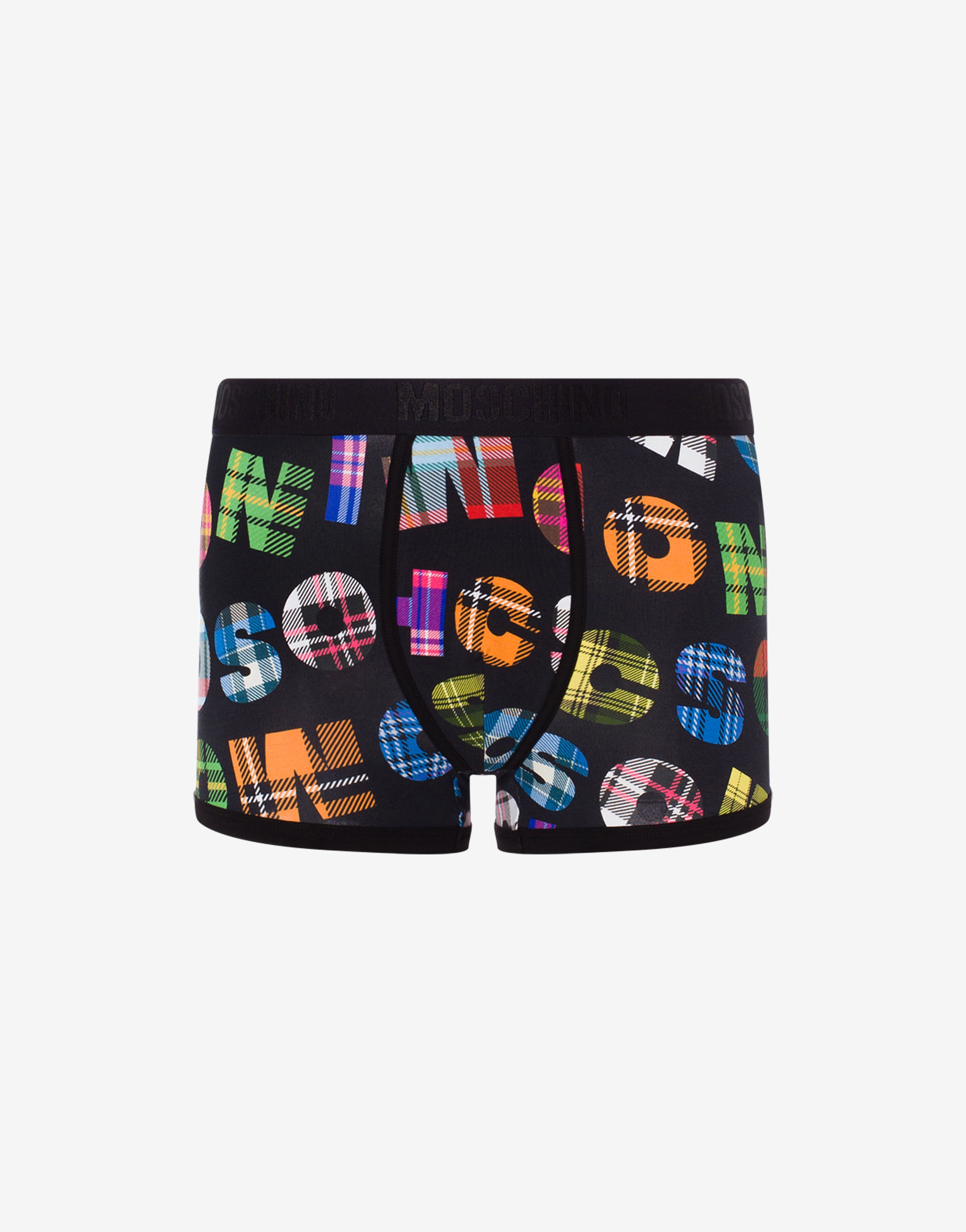 CHECK LETTERS STRETCH JERSEY BOXERS - 1