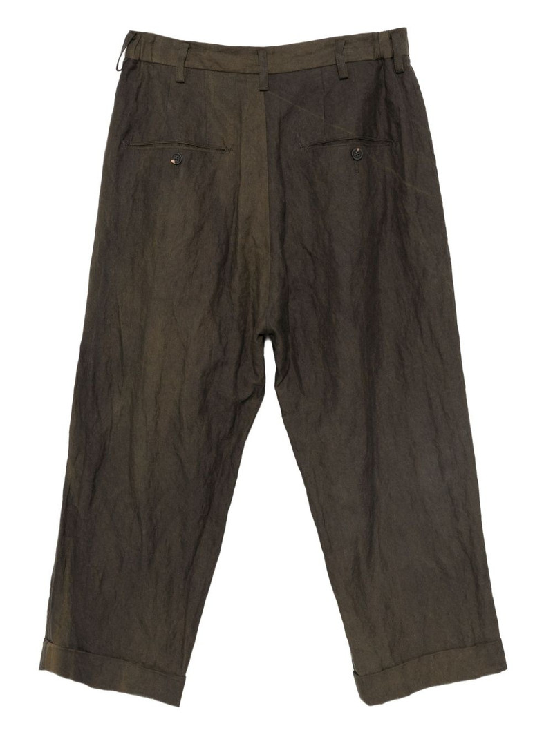 Ziggy Chen pleated dyed trousers outlook