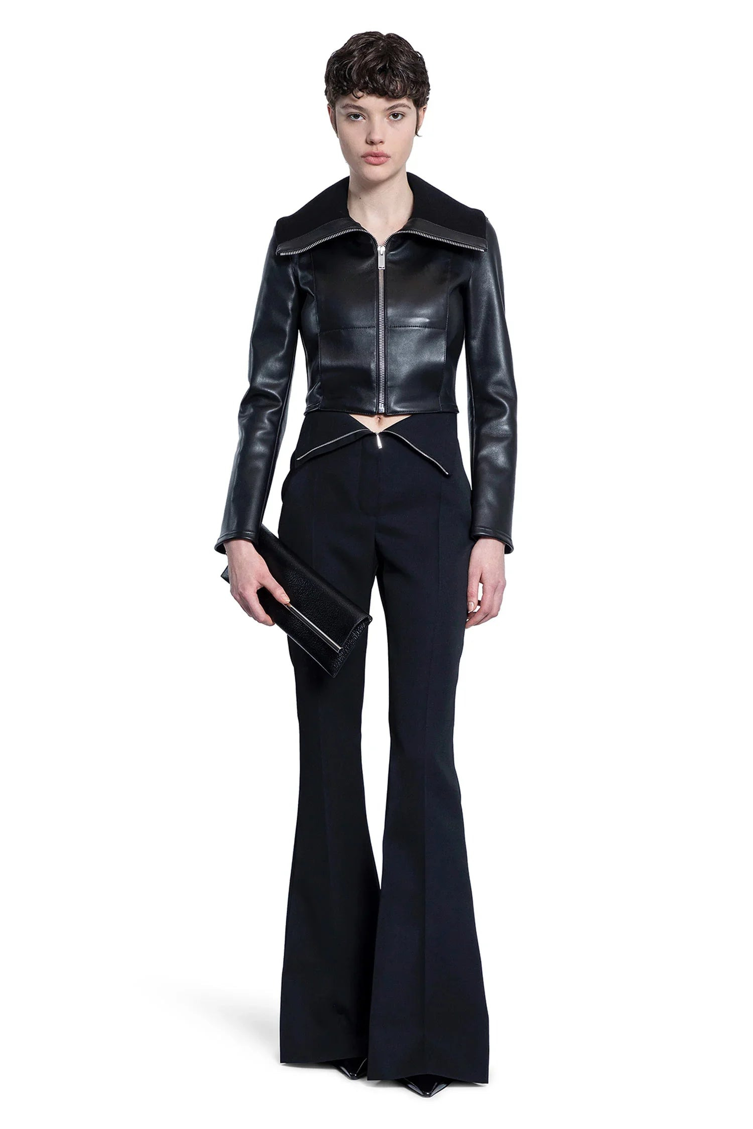 Folded-Collar-Leather-Jacket - 4