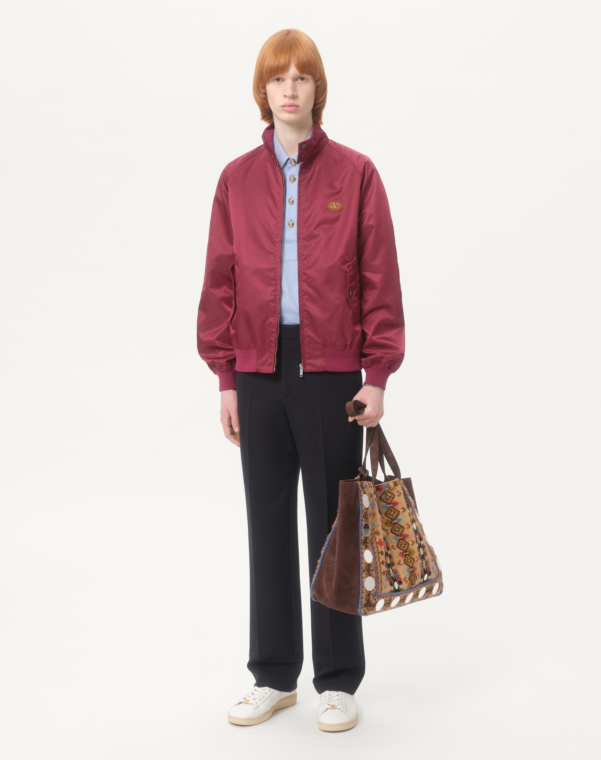 NYLON BLOUSON WITH VLOGO PATCH - 2