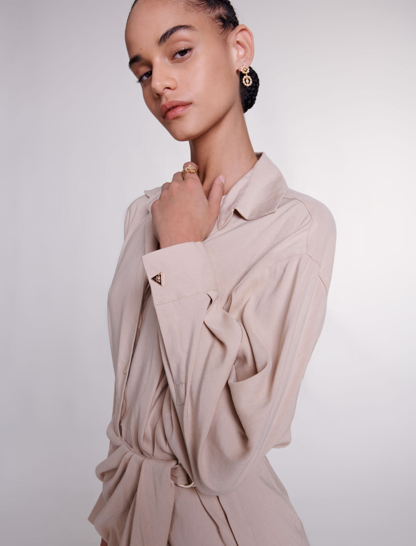 Linen midi dress - 3