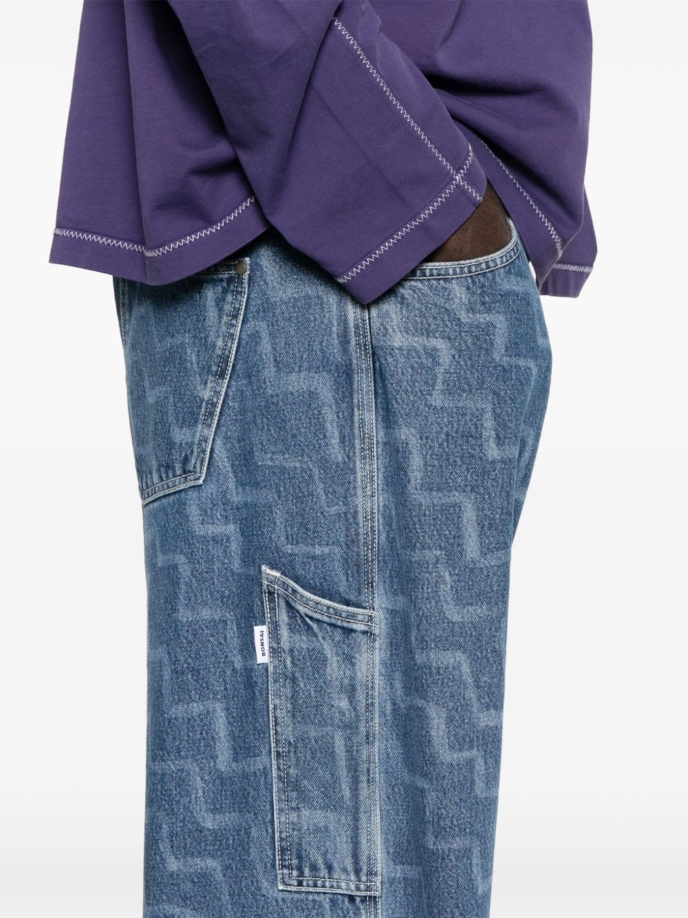 zigzag-print jeans - 5