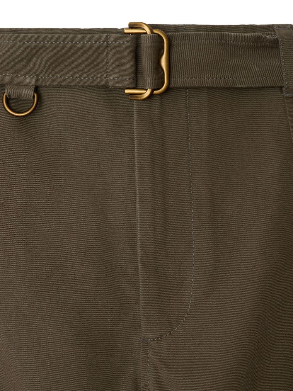 belted gabardine shorts - 5