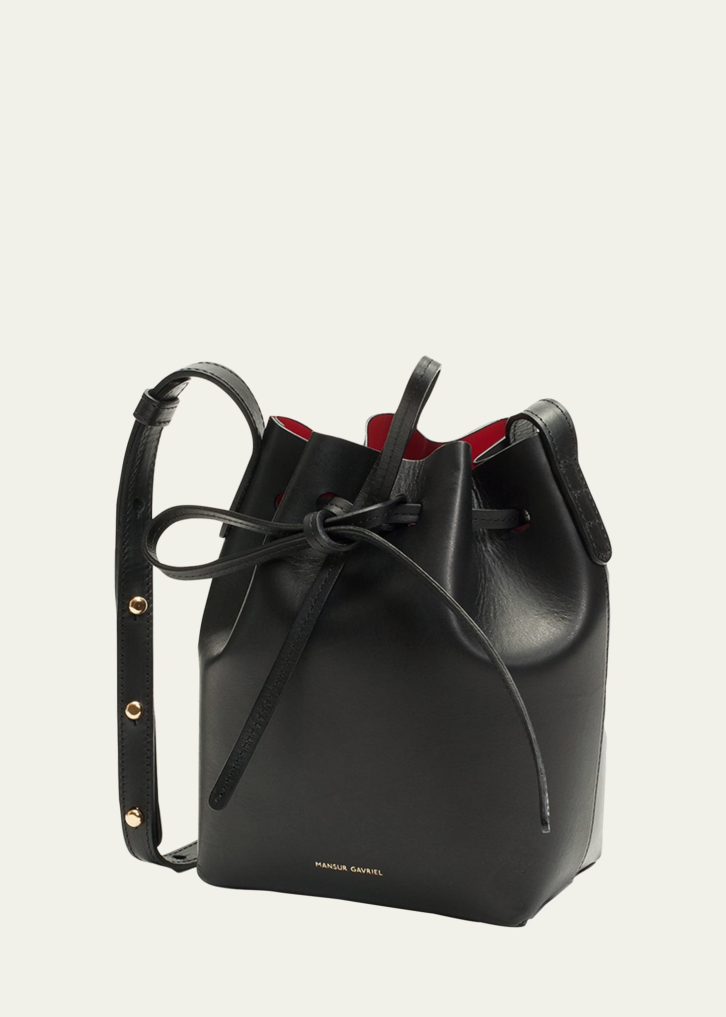 Mini Vegetable-Tanned Leather Bucket Bag - 3