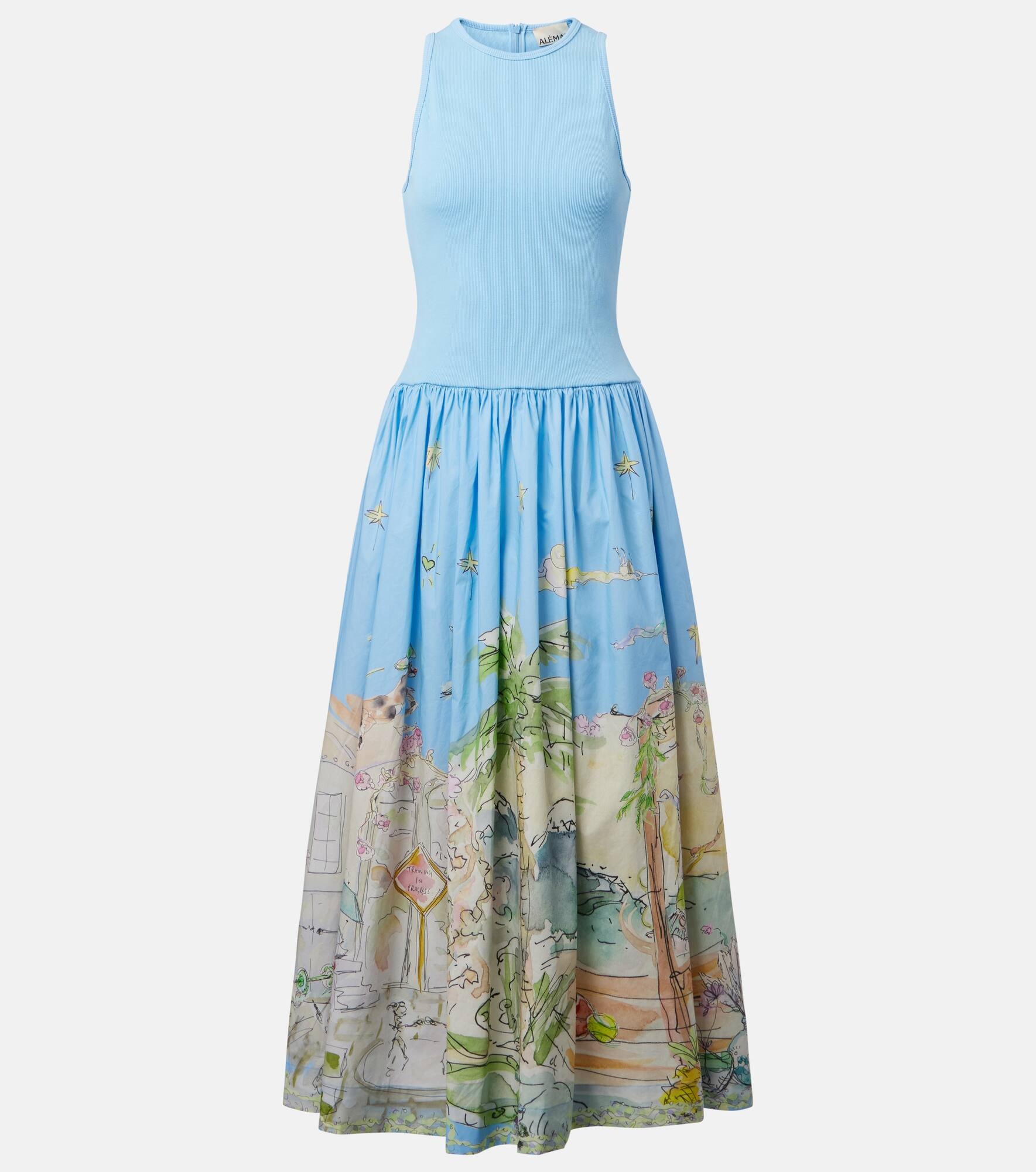 Anouk printed cotton midi dress - 1