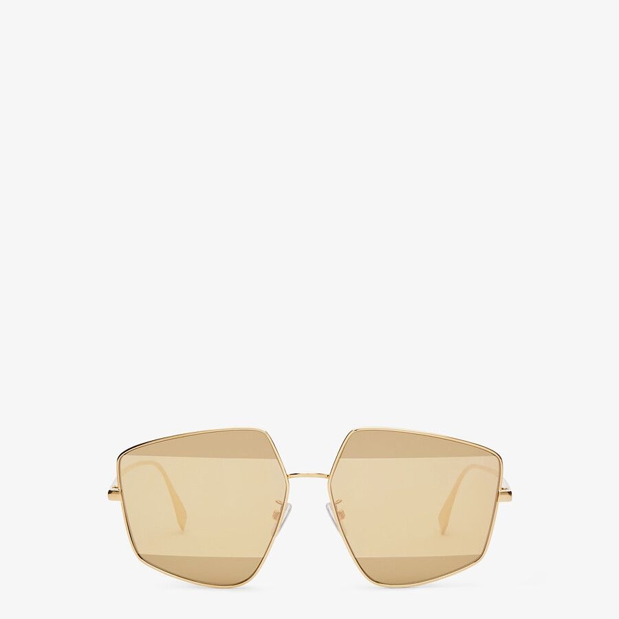 Sunglasses with gold-mirrored lenses - 1